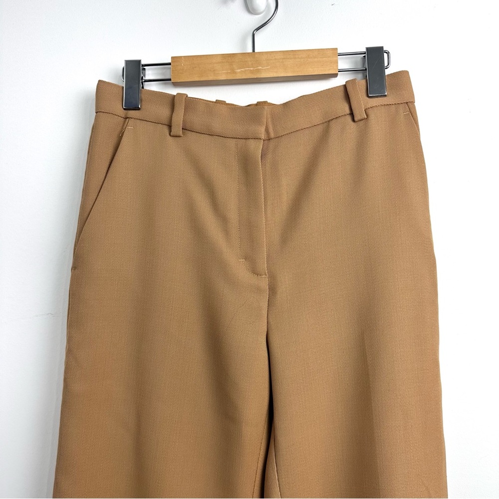 COS Wool High Rise Wide Leg Camel Trousers Sz 4 - Picture 6 of 15